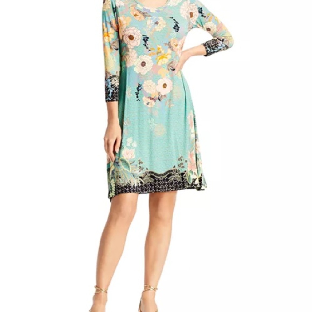 JOHNNY WAS Millay Floral Print Swing Dress